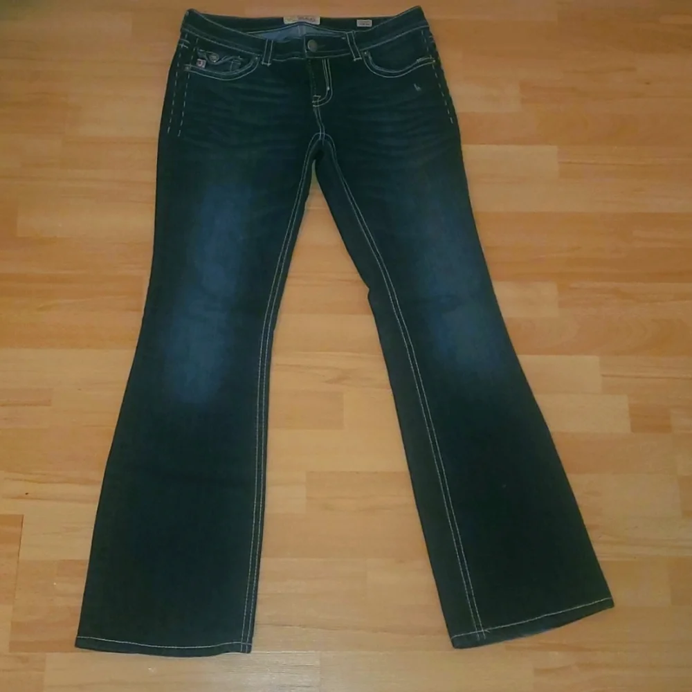 MEK Dark Blue Bootcut Women's Jeans - Picture 3 of 13